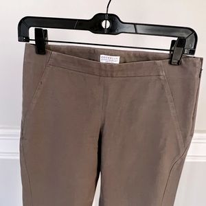 Brunello Cuccinelli brown cotton leggings